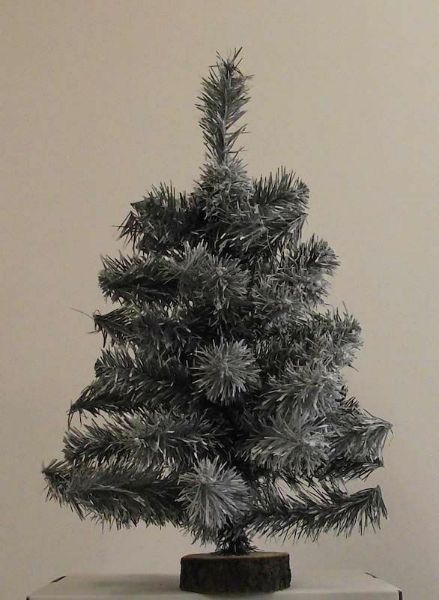 Immagine di Albero di Natale piccolo innevato 60 cm PVC ignifugo Made in Italy 
