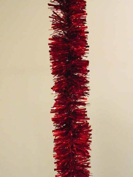 Immagine di Ghirlanda natalizia L. 10 m (395 inch), Diam. cm 8 (3,1 inch) rossa in plastica PVC