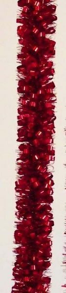 Immagine di Ghirlanda natalizia L. 10 m (395 inch), Diam. cm 8 (3,1 inch) rosso in plastica PVC