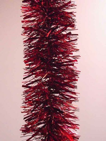 Immagine di Ghirlanda natalizia rossa 5 m PVC ignifugo Made in Italy