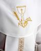 Picture of Boys First Communion Dress with embroidered scapular and lace