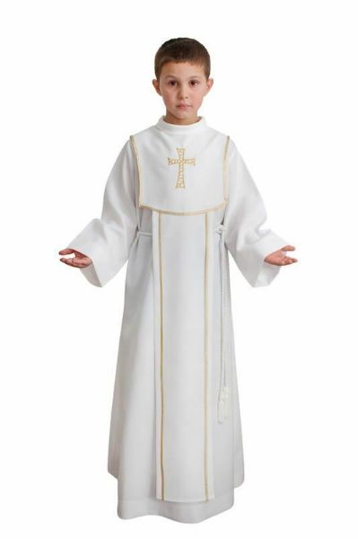 Picture of Boys First Communion Alb with embroidered Cross
