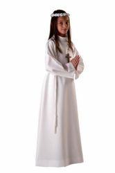 Picture of First Communion Alb boys girls turned Collar Wool blend Liturgical Tunic