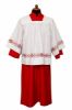 Picture of Cassock and Surplice for altar Servers black or red polyester
