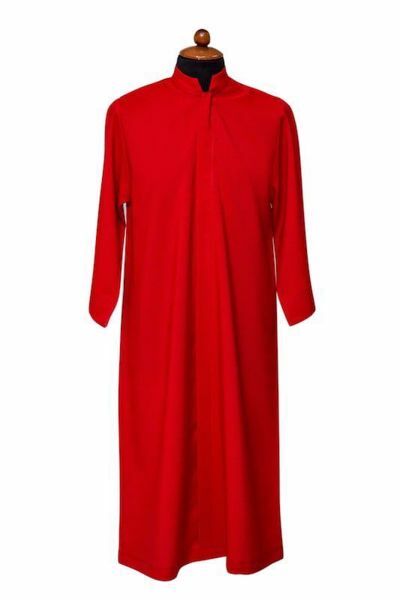 Picture of Cassock for Altar Boy Altar Girl red black Polyester Tunic Alb