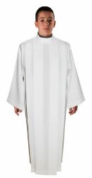 Picture of First Communion Alb boys girls with 4 folds pure Polyester Liturgical Tunic