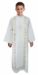 Picture of First Communion flared Alb boys girls Liturgical Tunic with front and back golden Trim Scapular and embroidered Chalice pure Polyester