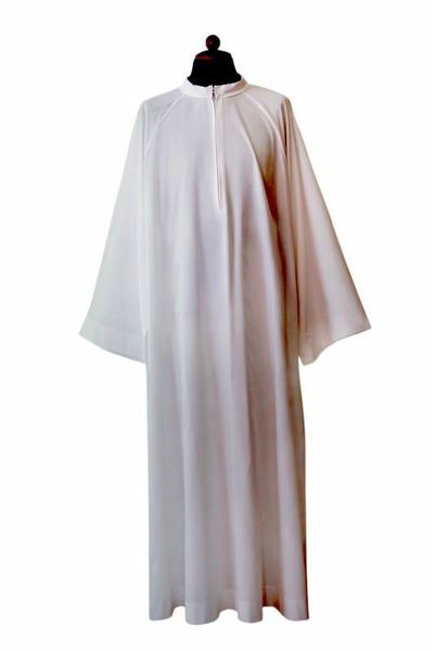 Flared Priestly Alb with Raglan sleeve Cotton blend Liturgical Tunic ...