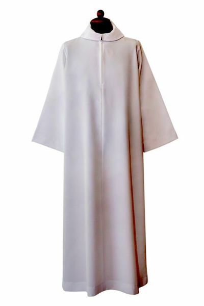 Picture of Flared Priestly Alb with false hood Cotton blend Liturgical Tunic