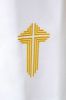 Imagen de Alba sacerdotal pliegues y Cruz bordada mezcla algodón