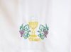 Immagine di Camice sacerdotale piegoni ricamo Calice Uva Spighe misto cotone