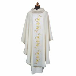 Picture of Liturgical Chasuble Satin Stole embroidery Polyester Ivory Violet Red Green