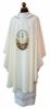 Picture of Ivory Marian Chasuble | Square roll collar | Printed | Our Lady of Fatima | Polyester