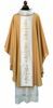 Picture of Gold Chasuble | Roll collar | Orphrey, colored stones | Embroidery | Wool blend