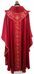 Picture of Liturgical Chasuble embroidery and coloured stones Pure Wool Ivory Violet Red Green