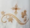 Immagine di Camice liturgico avorio elegante ricamo e pietre colorate misto lana