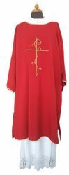 Picture of Deacon Liturgical Dalmatic front and back Cross light Polyester