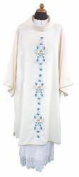 Picture of Marian Deacon Liturgical Dalmatic front and back Roses pure Polyester