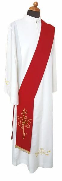 Immagine di Stola Diaconale ricamata Croce JHS
