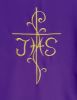 Immagine di Coprileggio liturgico ricamo Croce JHS 250x50 cm