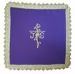 Picture of Pall Eucharistic Chalice Cover Polyester Ivory Violet Red Green cm 17x17 (6,7x6,7 inch) Altar Linen 