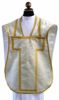 Picture of Tau Damask fabric gold silver Roman Chasuble trapeze collar