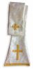 Picture of Tau Damask fabric gold silver Roman Chasuble trapeze collar