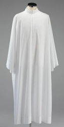 Picture of Liturgical Alb turned collar raglan sleeve no folds Cotton blend priestly Tunic Felisi 1911 Ivory White 