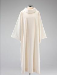 Picture of Benedictine Alb Pure Polyester priestly Tunic Felisi 1911 Ivory White 
