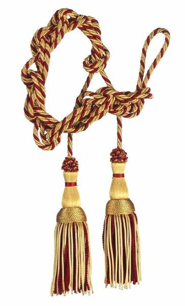 Imagen de Cíngulo sacerdotal oro y colores franja de canutilho Felisi 1911 