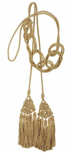 Immagine di Cingolo sacerdotale oro brunito rosetta e 3 fiocchetti Felisi 1911 