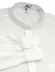 Immagine di Camicia per Abito Talare Collo alla Coreana puro Cotone Felisi 1911 Bianco 
