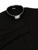 Imagen de Camisa Cura negra Felisi 1911 cuello romano manga larga algodón