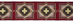 Picture of Galloon Tapestry H. cm 10 (3,9 inch) Pure Polyester Fabric Straw Yellow Red Violet Green Flag Trim Orphrey Banding for liturgical Vestments 