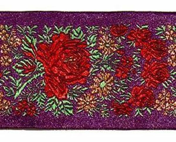 Picture of Liturgical Galloon trim Lamé flowers H. 5 cm (2,0 inch)