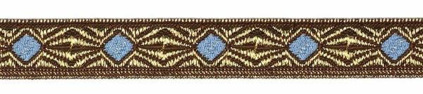 Immagine di Gallone oro antico liserè Rombi H. 1,5 cm per paramenti sacri