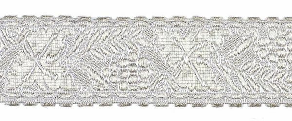 Immagine di Gallone Vite Grano filo argento H. 3 cm