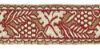 Immagine di Gallone Vite Grano oro / bordeaux H. 4 cm