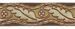 Immagine di Gallone Colonna Quadrifoglio H. cm 4 (1,6 inch) filato metallico Alta Doratura Bordeaux Tessuto per Paramenti liturgici