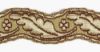 Immagine di Gallone Colonna Quadrifoglio scantonato oro / bordeaux H. 4 cm