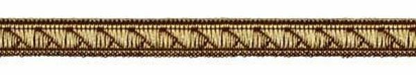 Picture of Galloon antique Gold Palm Trees H. cm 1 (0,4 inch) Polyester and Acetate Fabric Brown Trim Orphrey Banding for liturgical Vestments 