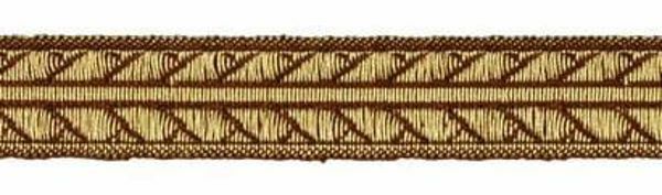 Imagen de Galón oro antiguo Palmeras H. 2 cm Marrón