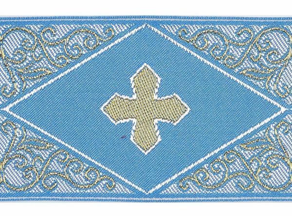 Immagine di Gallone liturgico in oro Rombi Croci H. 9 cm