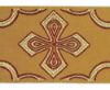 Imagen de Galón dorado Cruz en la Cruz H. 9 cm para ornamentos litúrgicos