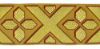 Imagen de Galón dorado Cruz San Andrés H. 9 cm para ornamentos litúrgicos