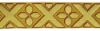 Imagen de Galón dorado Cruz San Andrés H. 9 cm para ornamentos litúrgicos