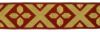 Imagen de Galón dorado Cruz San Andrés H. 9 cm para ornamentos litúrgicos