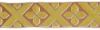 Imagen de Galón dorado Cruz San Andrés H. 9 cm para ornamentos litúrgicos