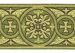 Immagine di Gallone Filo oro Gerbera H. cm 9 (3,5 inch) Poliestere Acetato Rosso Celeste Verde Viola Giallo Zecchino Tessuto per Paramenti liturgici