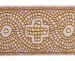 Picture of Galloon Golden Thread Cross H. cm 9 (3,5 inch) Polyester and Acetate Fabric White Yellow Violet Red White Gold White Havana Trim Orphrey Banding for liturgical Vestments 